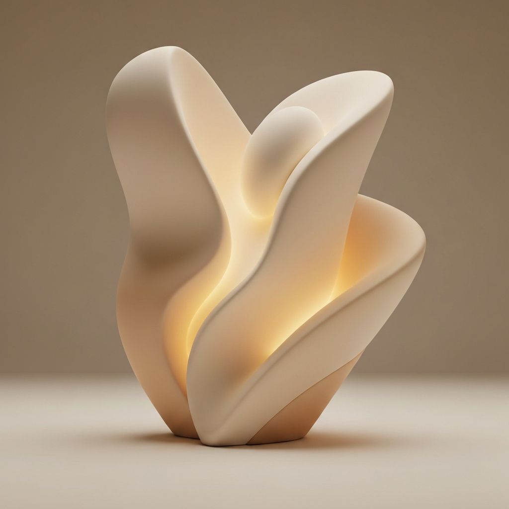 Abstract 3D sculpture representing creative design